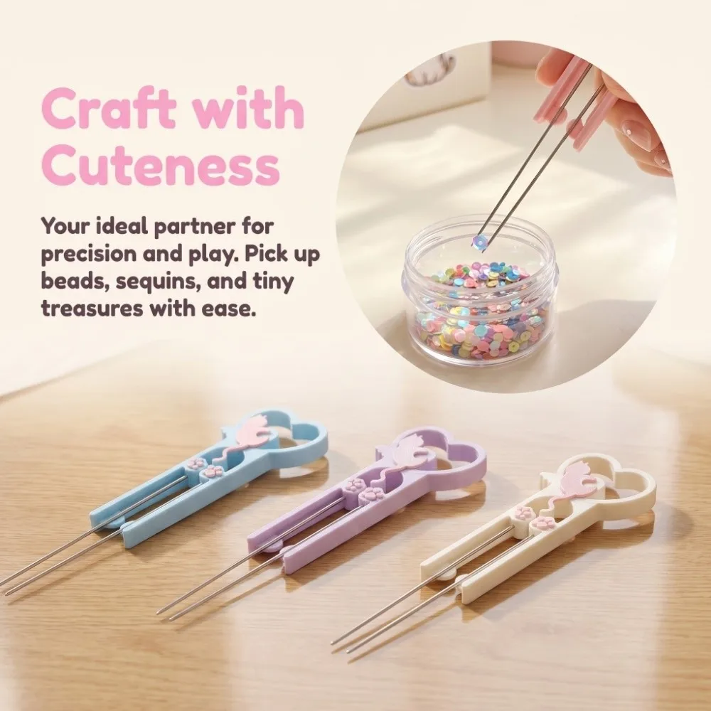 

Cat Perler Bead Placement Pen Convenience Long Fuse Bead Double Needle Tool Dual Tip Multifunctional Bead Picker Tweezers