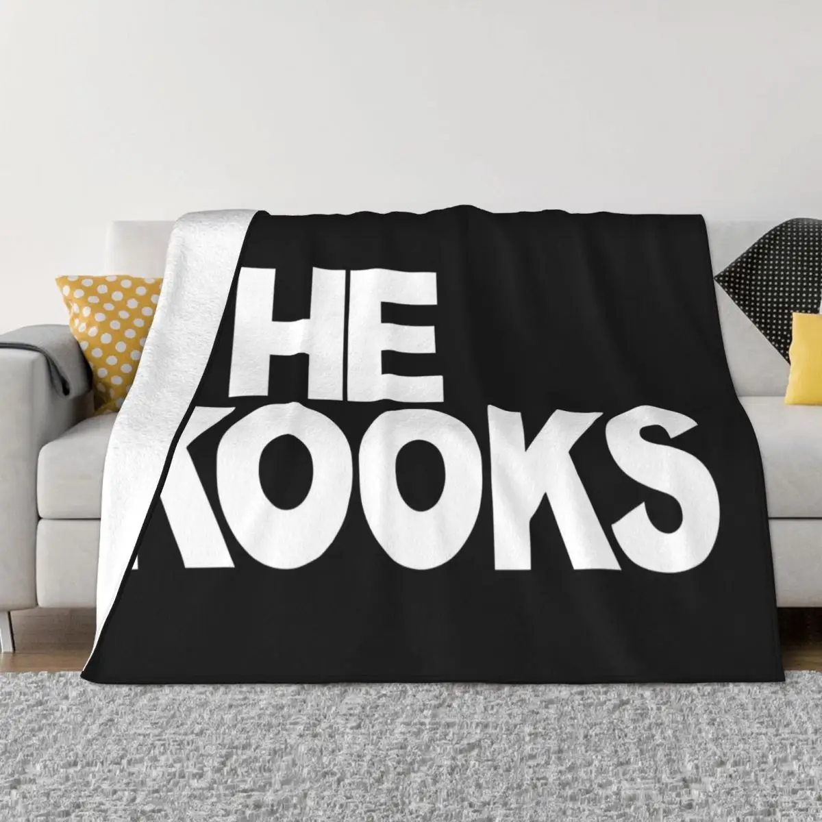 The Kooks Band Size M Burgundy Retro Middle Aged Design Simple 3D Popular Style Steampunk Spring Steampunk Throw Blanket