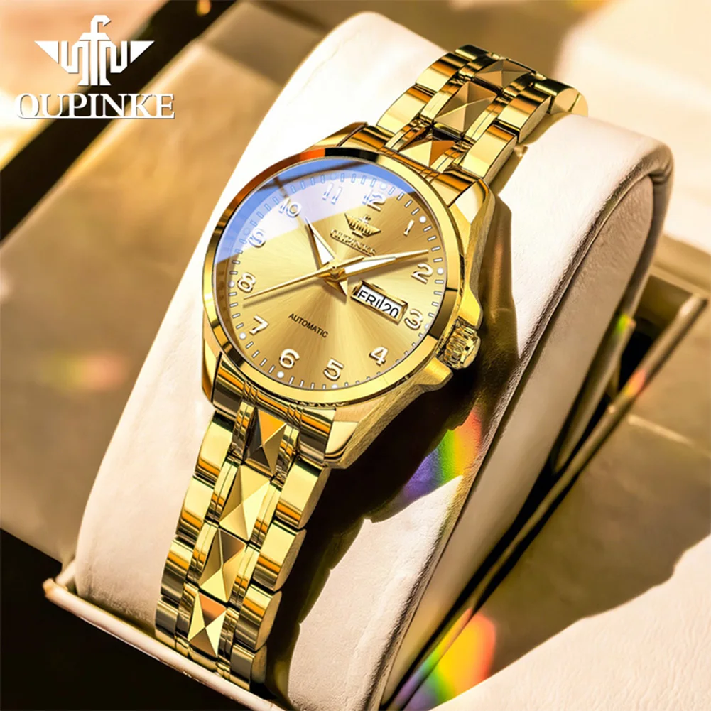 OUPINKE 3323 Automatic Mechanical Watch for Ladies Tungsten steel Sapphire Mirror Top Brand Women Watches