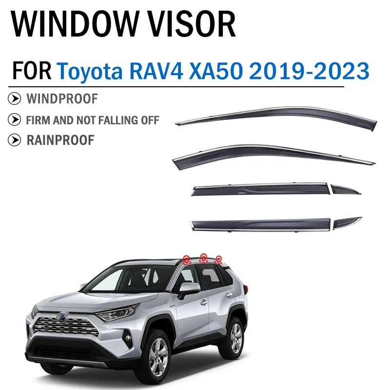 

Rain cover For Toyota RAV4 XA50 2019 2023 car window deflector sun guard rain vent visor cover car styling accessories