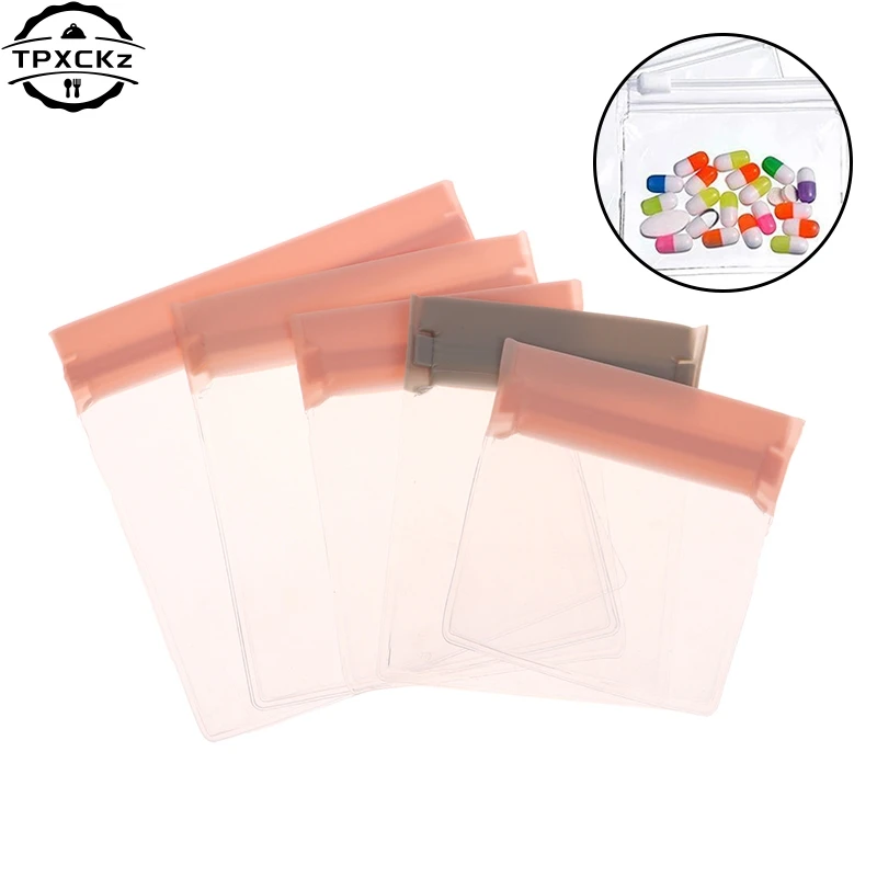 EVA Jewelry Packaging Bags Waterproof Transparent Anti-Oxidation Desktop Drawer Pouches Ring Earring Storage Self Sealing Bag