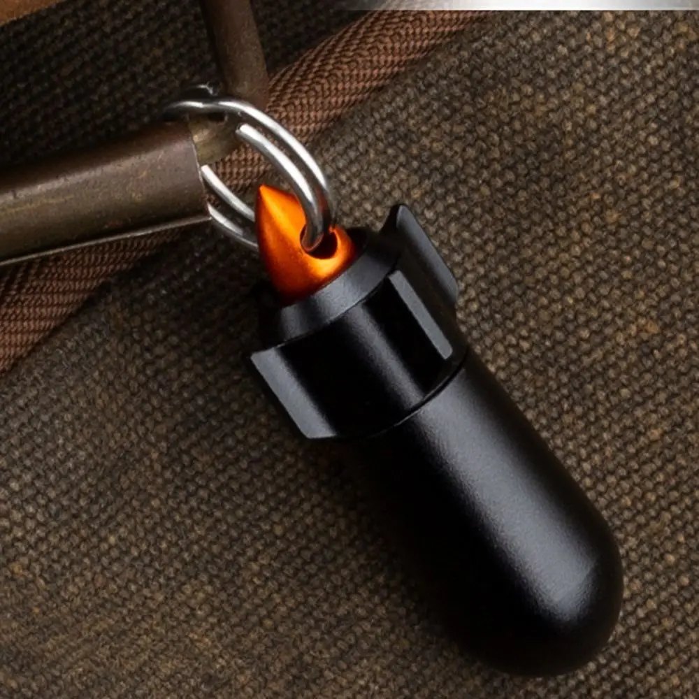 Tragbare Kapsel Tablet Container Medizin Organizer Vitamin Schlüsselbund Halter Pille Lagerung Box Pille Flasche Aluminium Pille Fall