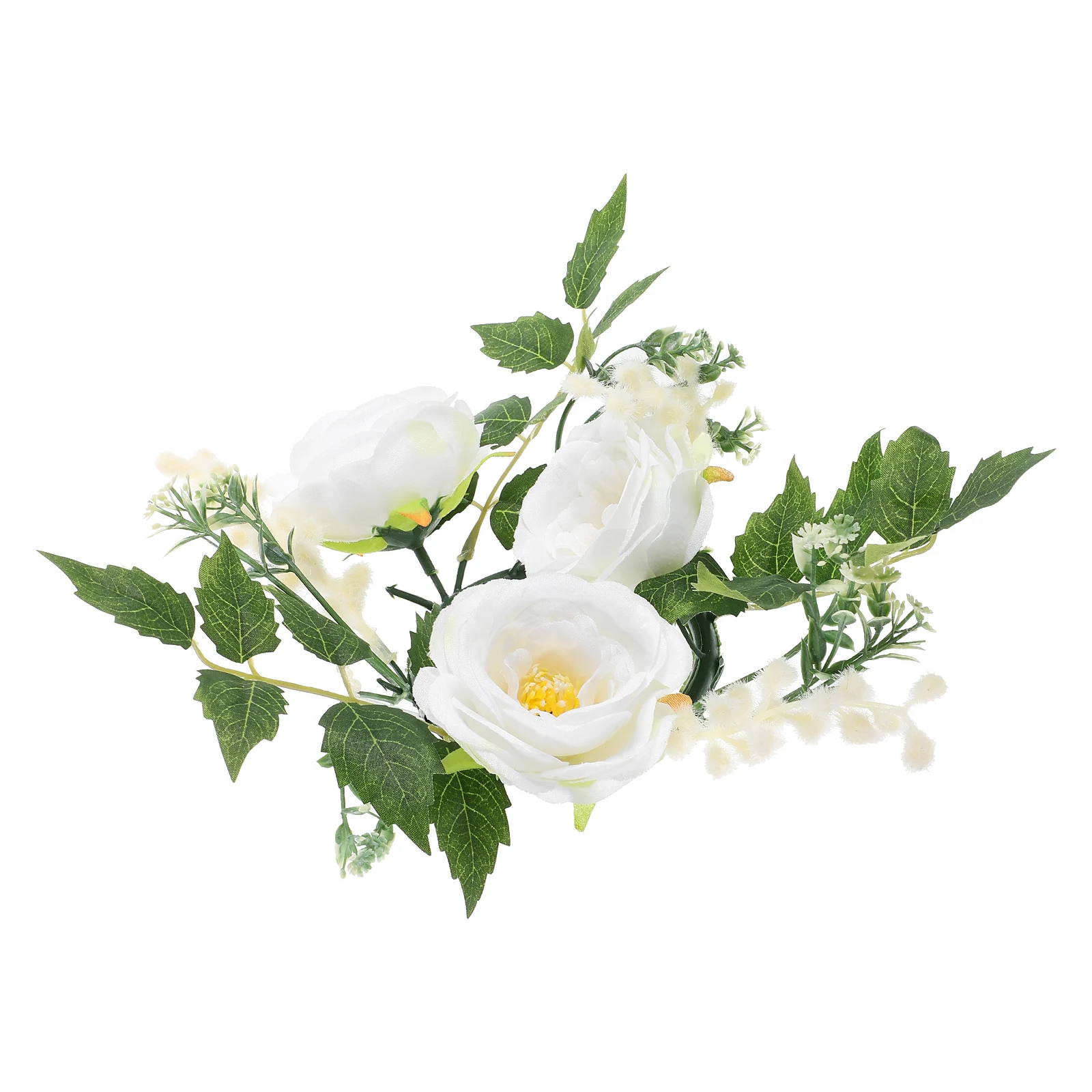 

1 Artificial Flower Ring Wreath for Table Decor Spring Garland centerpiece table decoration fake flower for pillars