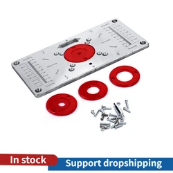 Router Table Insert Plate Aluminum Alloy Trimming Machine Engraving Flip Board For Woodworking Wood Tools dropshipping wholesale