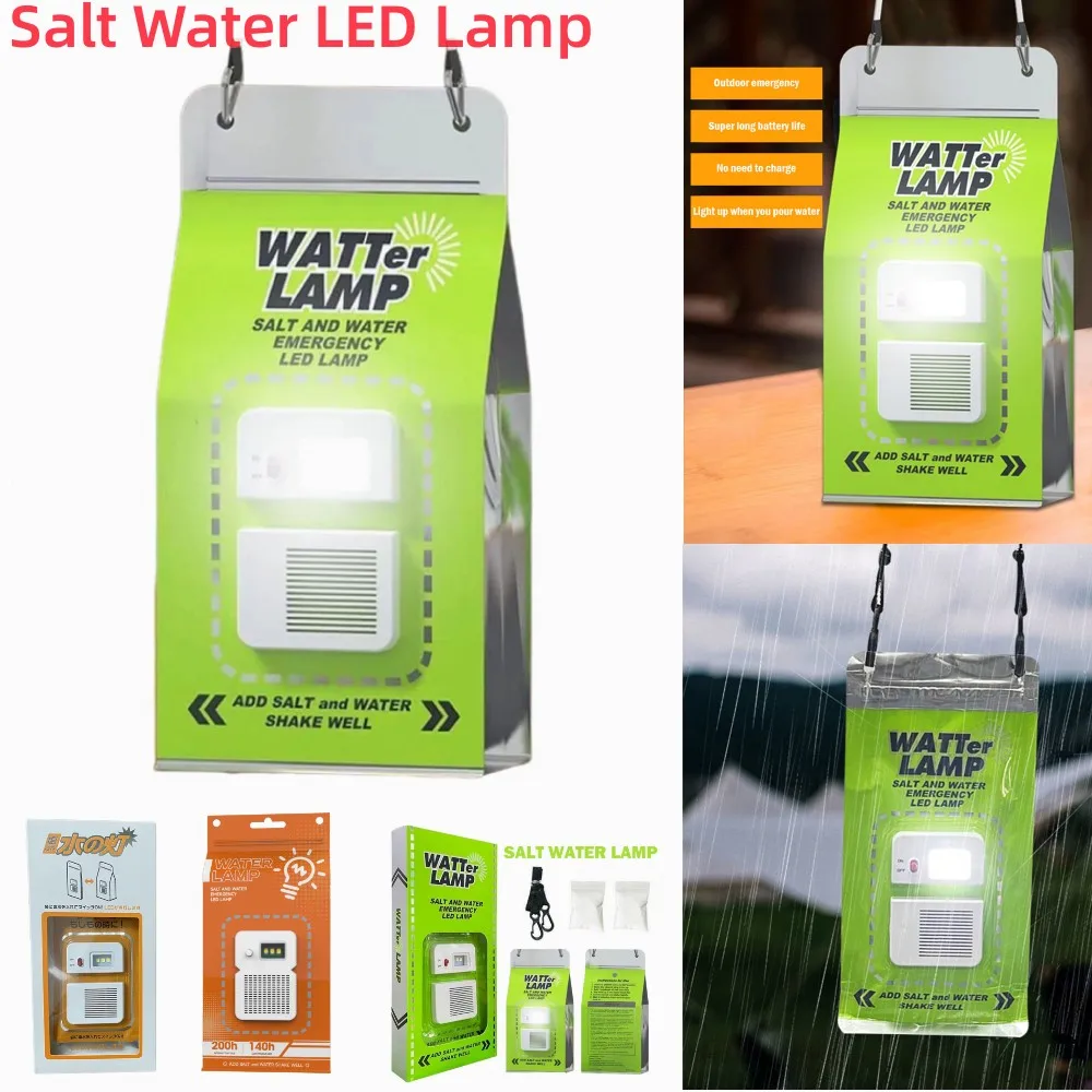 Outdoor Camping Portable Salt Water LED Lantern Flashlight Work lightFishing Torch Searchlight Outdoor Travel Emergency Lamp