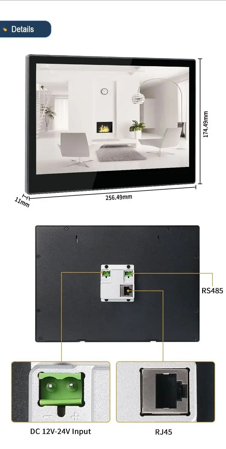Smart Home Tuya 10 Inch IP&WIFI Security System KNX Touch Panel