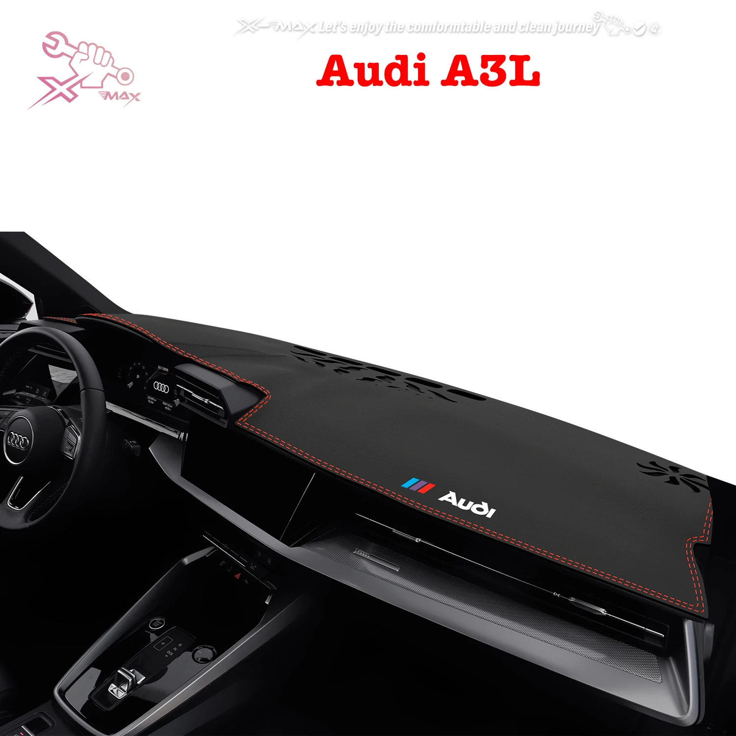 

Коврик для приборной панели автомобиля с левым рулем для Audi A3L 2014-2025, светоблокирующий коврик для центральной консоли, коврик для приборной панели, защита от солнца