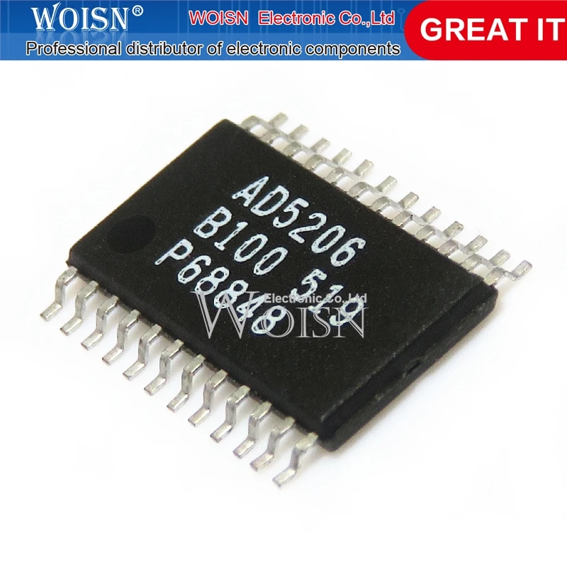 

5pcs/lot AD5206BRUZ100 AD5206BRUZ10 AD5206B100 AD5206BRU10 AD5206B10 AD5206-B10 AD5206 TSSOP-24 In Stock