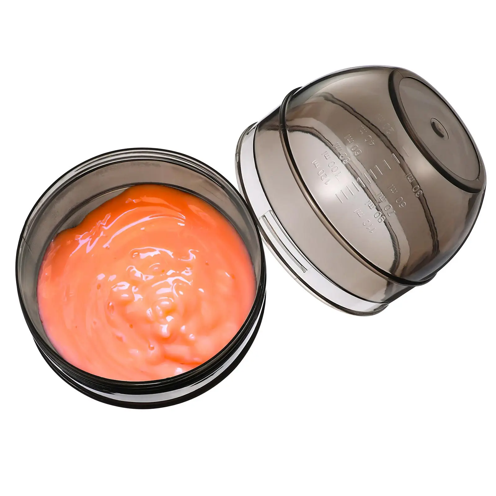 6pcs 6 Count Hair Coloring Mixer Cream Shaker Bowls Cup Grey PP Mixing Pill for Salon