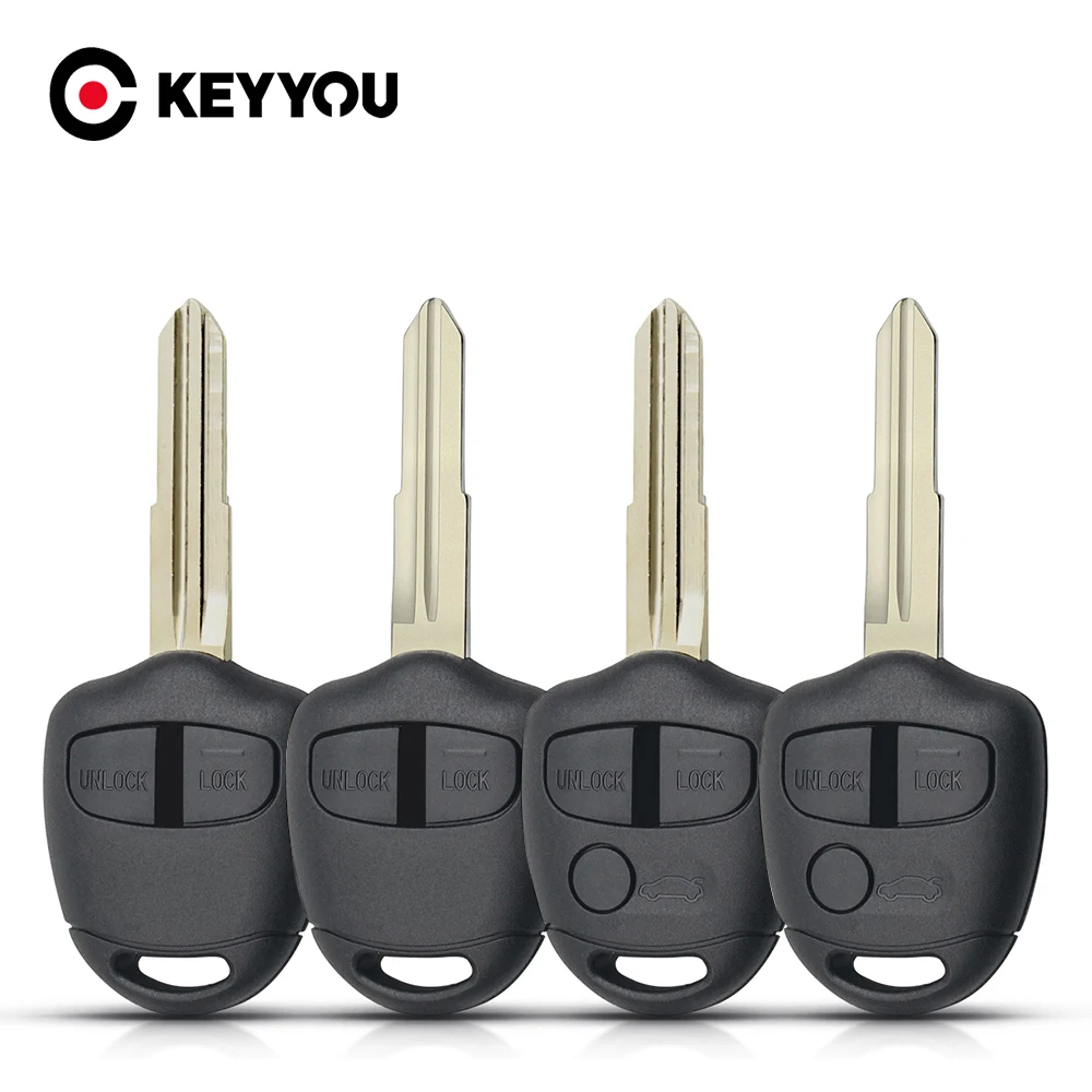 KEYYOU 10Pcs 2/3 Buttons Remote Key Fob For Mitsubishi L200 Shogun Pajero Montero Eclipse Cross Mirage G4 Outlander PHEV RVR