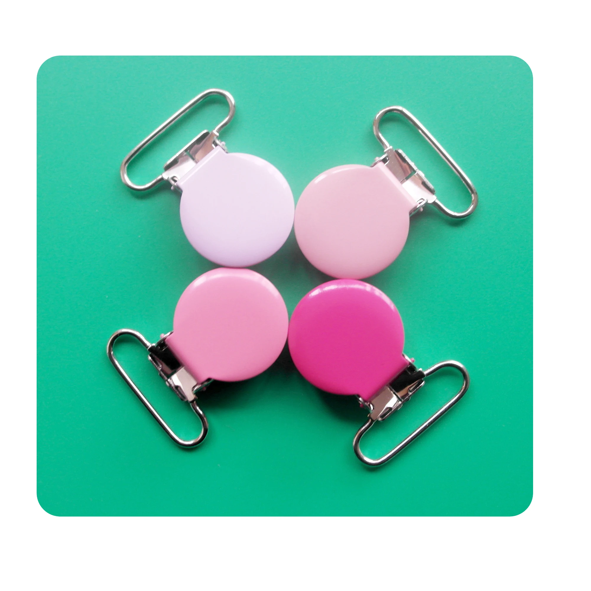 

420Pcs Round Metal Suspenders Clip for Baby Paci Pacifier Clips Holder Bed Sheet Clip Sewing Clamp DIY Craft Project 21 Colors