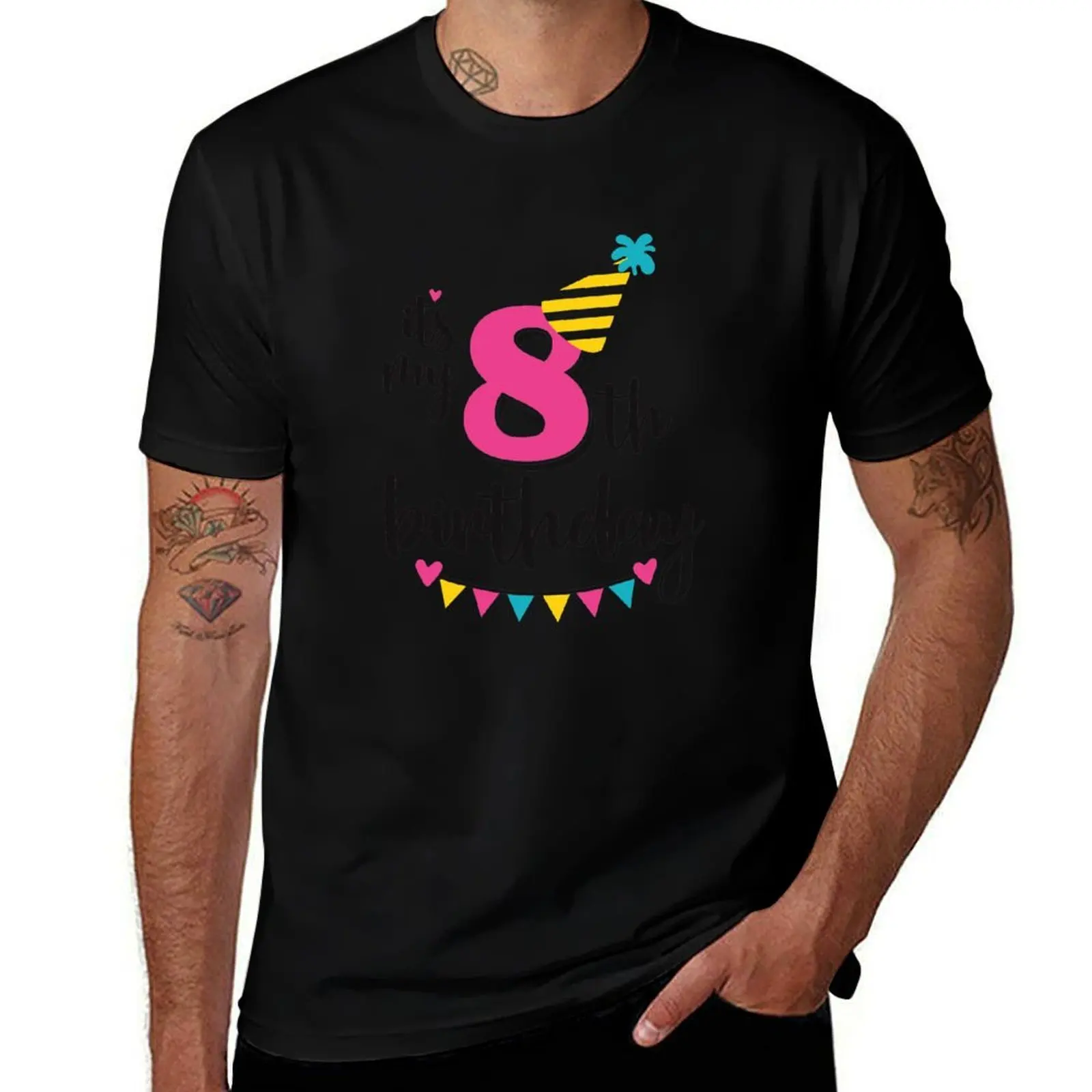 

8th birthday 8 years of being awesome 8 years kid girl boy Off birthday Vacation Inspiration Joy Mood T-Shirt