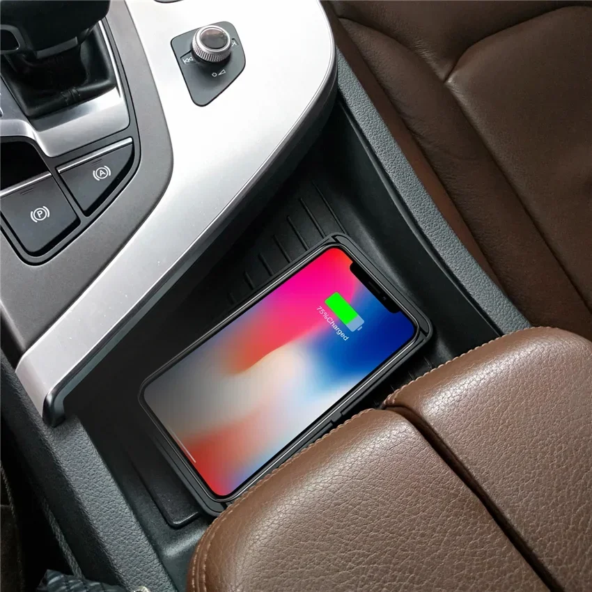 Silicone Pad Stand Wireless Charger Car For iPhone 17 15 14 13 12 Xiaomi Samsung Huawei Mobile Phone Fast Car Wireless Charging