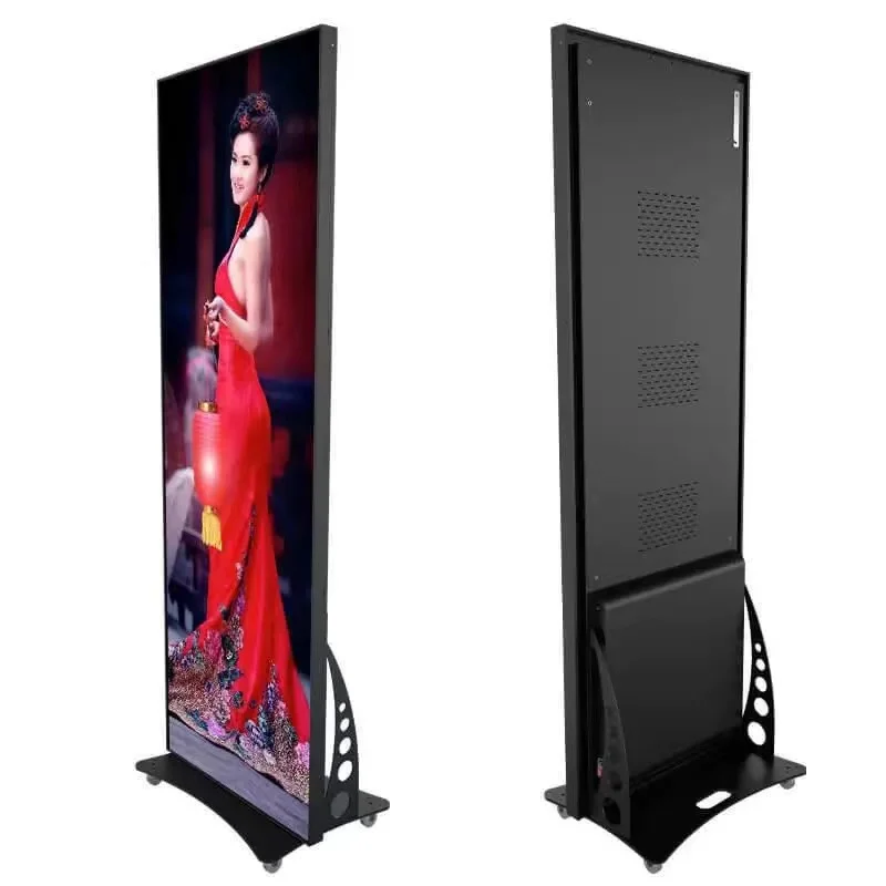 Pantalla LED Plegable para Interiores GOB P1.2 P1.5 P1.8 P2.5, Cartel Digital, Banner Publicitario Portátil, Video Publicitario para Centros Comerciales y Agencias