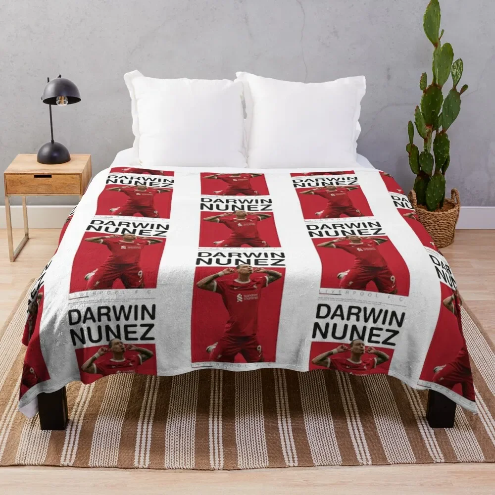 Darwin Nunez , Liverpool Throw Blanket warm winter Cute Blankets For Bed Blankets