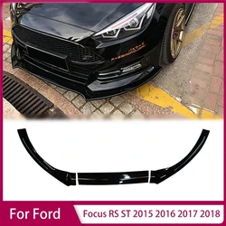For Ford Focus RS ST 2015 2016 2017 2018 Front Bumper Lip Spoiler Body Kit Splitter Front Shovel Lower Surround Guard Protector
