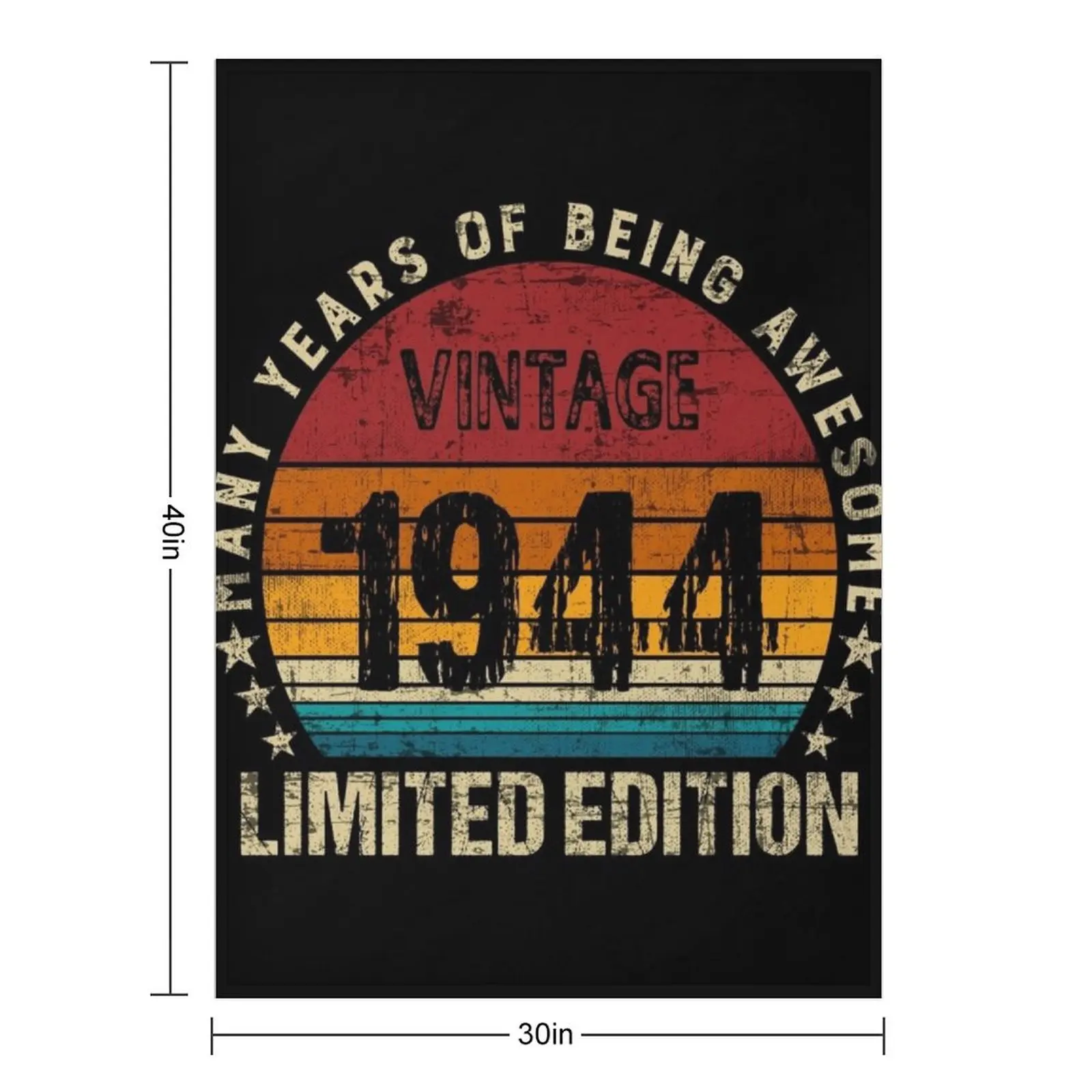 Retro 1944 Birthday Gift Idea 80th Vintage Nostalgic Bday Throw Blanket for winter Vintage Luxury Brand Bed Blankets