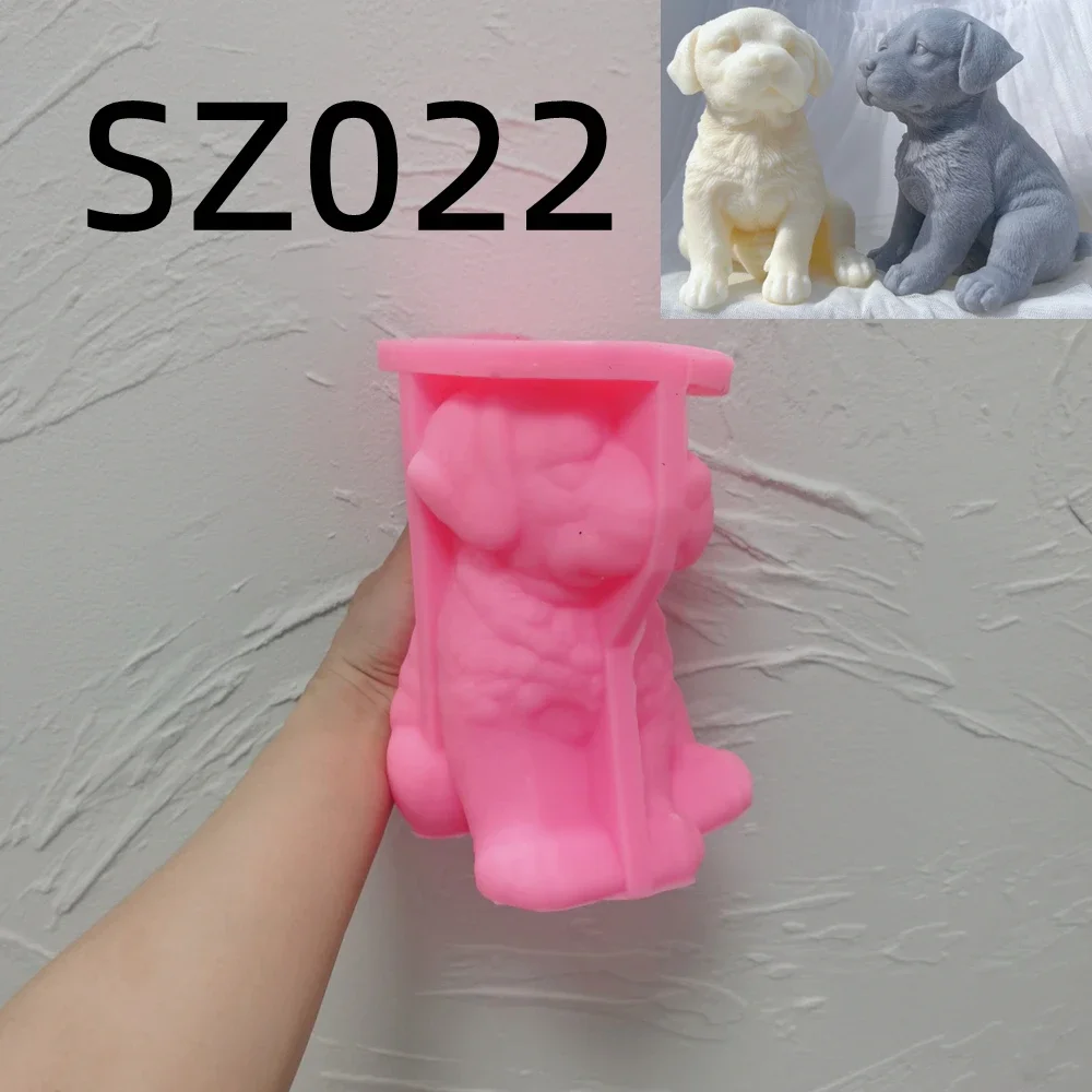 Schattige Verschillende Rassen Hond Kaarsvorm Dier Puppy Soja Wax Siliconen Mal Hondenliefhebber Home Decor
