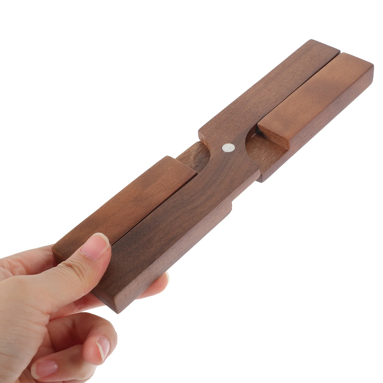 

Foldable Walnut Wooden Bowl Mat Heat Resistant Pot Holder Multifunctional Kitchen Dining Table Mats Light Brown