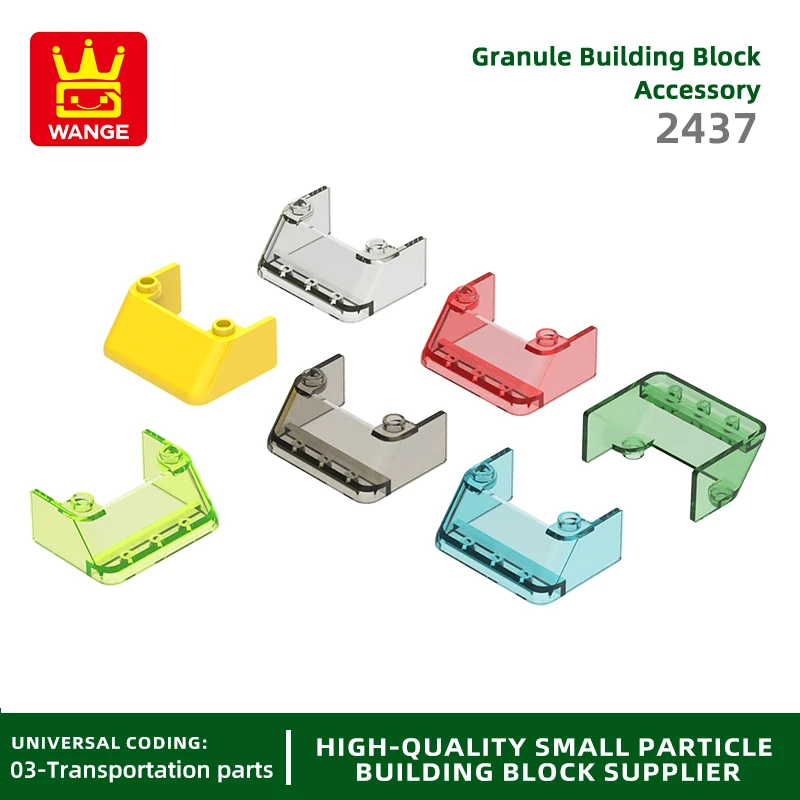 WANGE 2437  100g/49PCS 3X4X4 Windshield Block Moc Color Accessories Compatible with Brick DIY Children's Toy Assembly Parts