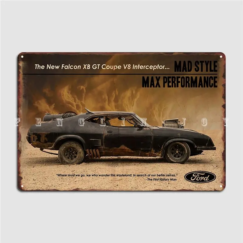 

Mad Max Interceptor Metal Sign Wall Decor Club Bar Retro Pub Tin Sign Poster