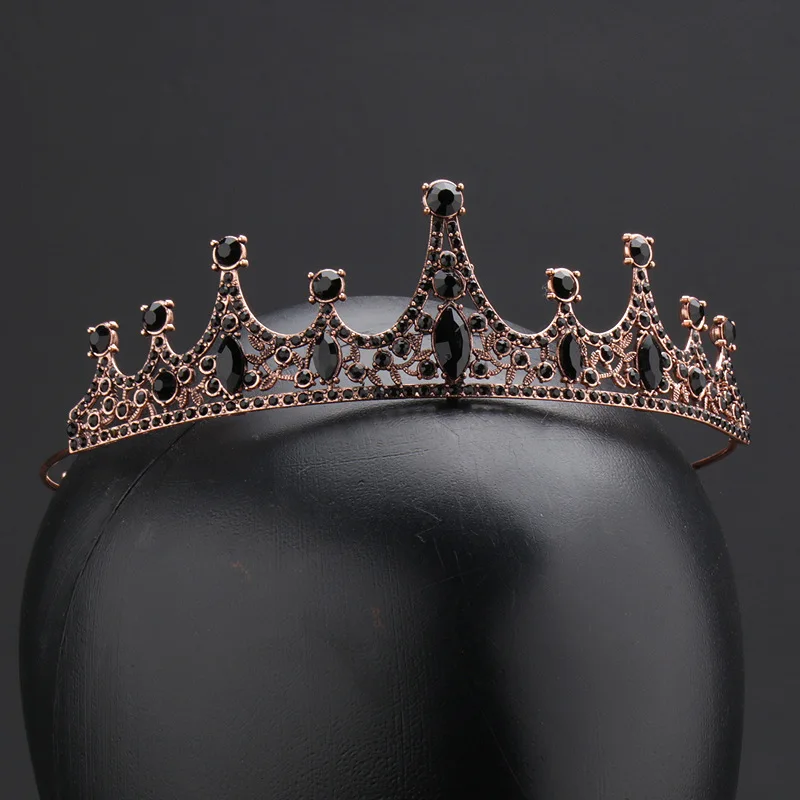 

Baroque princess alloy rhinestone crown birthday show banquet accessories elegant headdress
