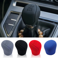 Silicone Car Shift Knob Cover 6 Gears Anti-Slip Design Silicone Shift Knob Collars Auto Shifter Knob Protector For  Interior