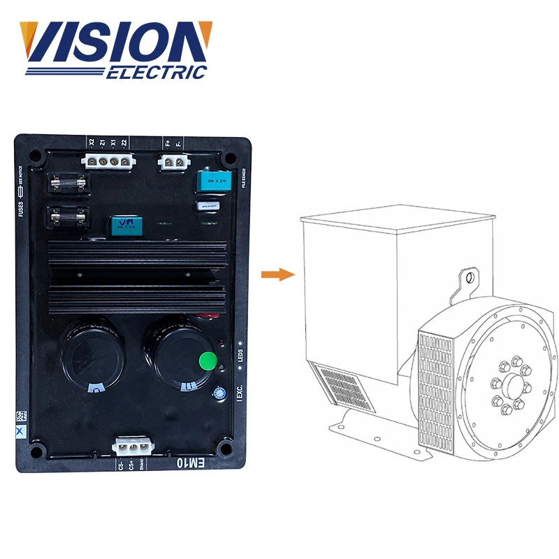 Generator AVR EM10 Circuit Diagram  Voltage Stabilizer EM10 for Brushless Generator