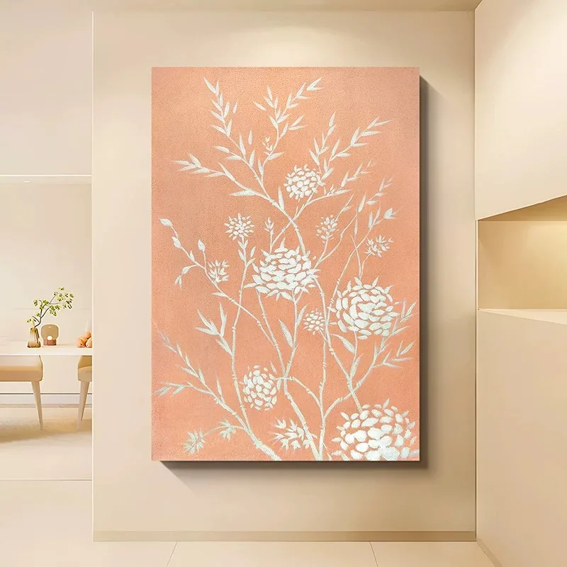 

hand painted flower Edelweiss Canvas painting Abstract Oil Painting Modern Wall Art Living Room mural Home Decoration Painting