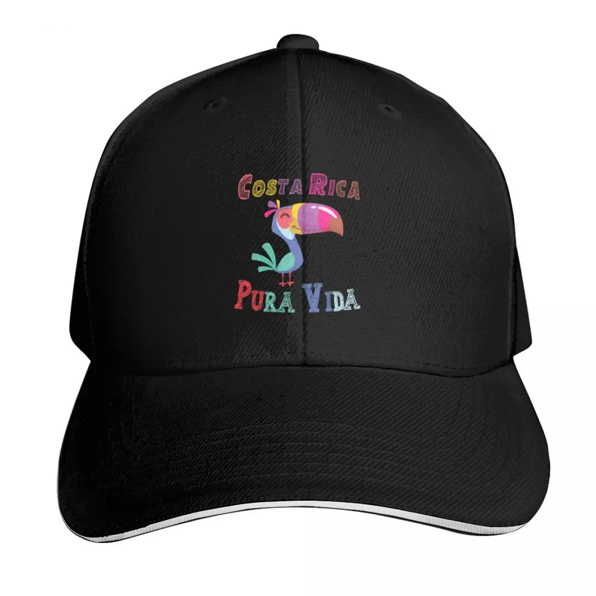 Pura Vida Costa Rica Baseball Cap Snapback Flat Bill Strapback Dad Hat Six Panel Structured Crown