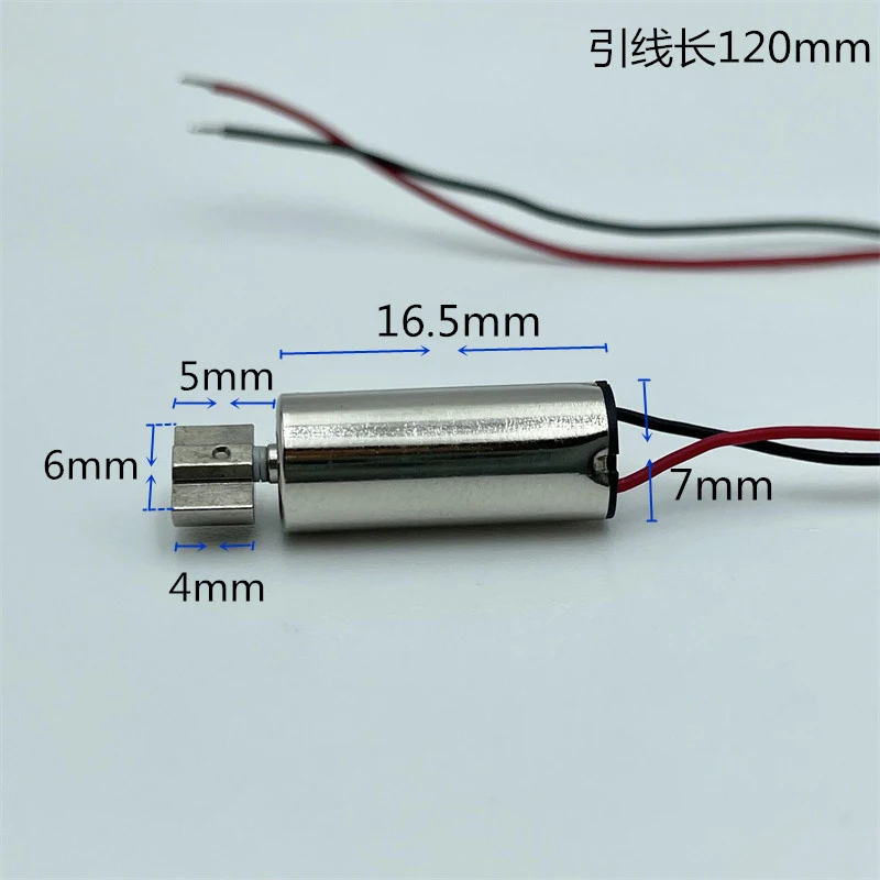 7mm*16mm Mini 7mm Tiny Coreless Vibration Motor DC 3V 3.7V Cylindrical Vibrating Vibrator Motor Eccentric Wheel DIY Toy Massager