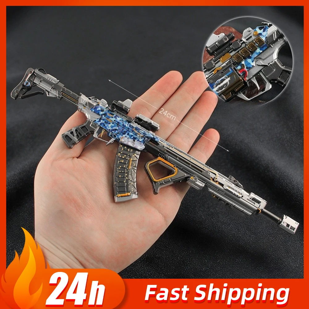 

Игрушечное оружие Delta Force 24 см, Tenglong, градиентный синий цвет, разборная модель, игровой аксессуар, настольное украшение, коллекционный предмет, подарок для мальчиков