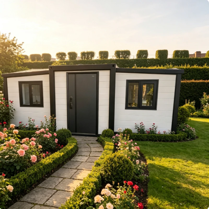 20ft Prefabricated Expandable Container House 2 Bedroom Modern Light Steel Frame Luxury Double-wing Folding House Mobile Home