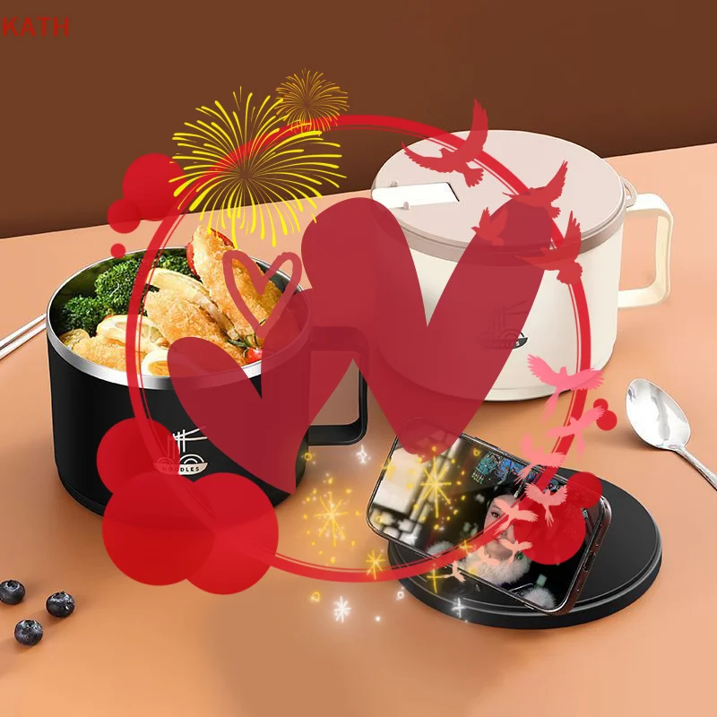 

Миска из пенопласта из нержавеющей стали 304, двухслойная коробка для завтрака большой емкости с защитой от ожогов и посудой/крышкой, чаша для слива рамэна