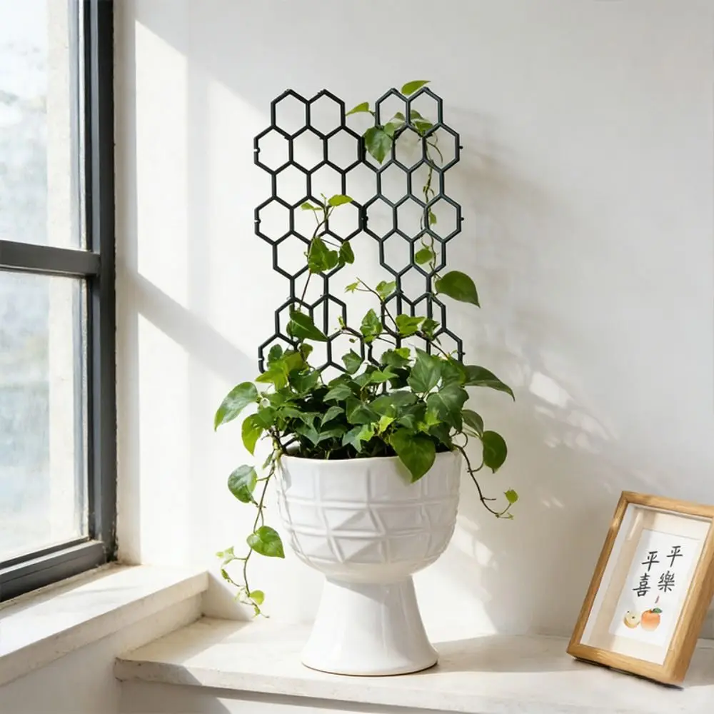 Honeycomb Design Plant Support Windproof Stackable Honeycomb Plant Trellis Durable Easy To Use Garden Climbing Frame