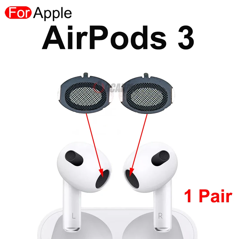 For Apple AirPods 3 Bottom And Top Front Mesh Noise Reduction Microphone Net Dust Repair Parts