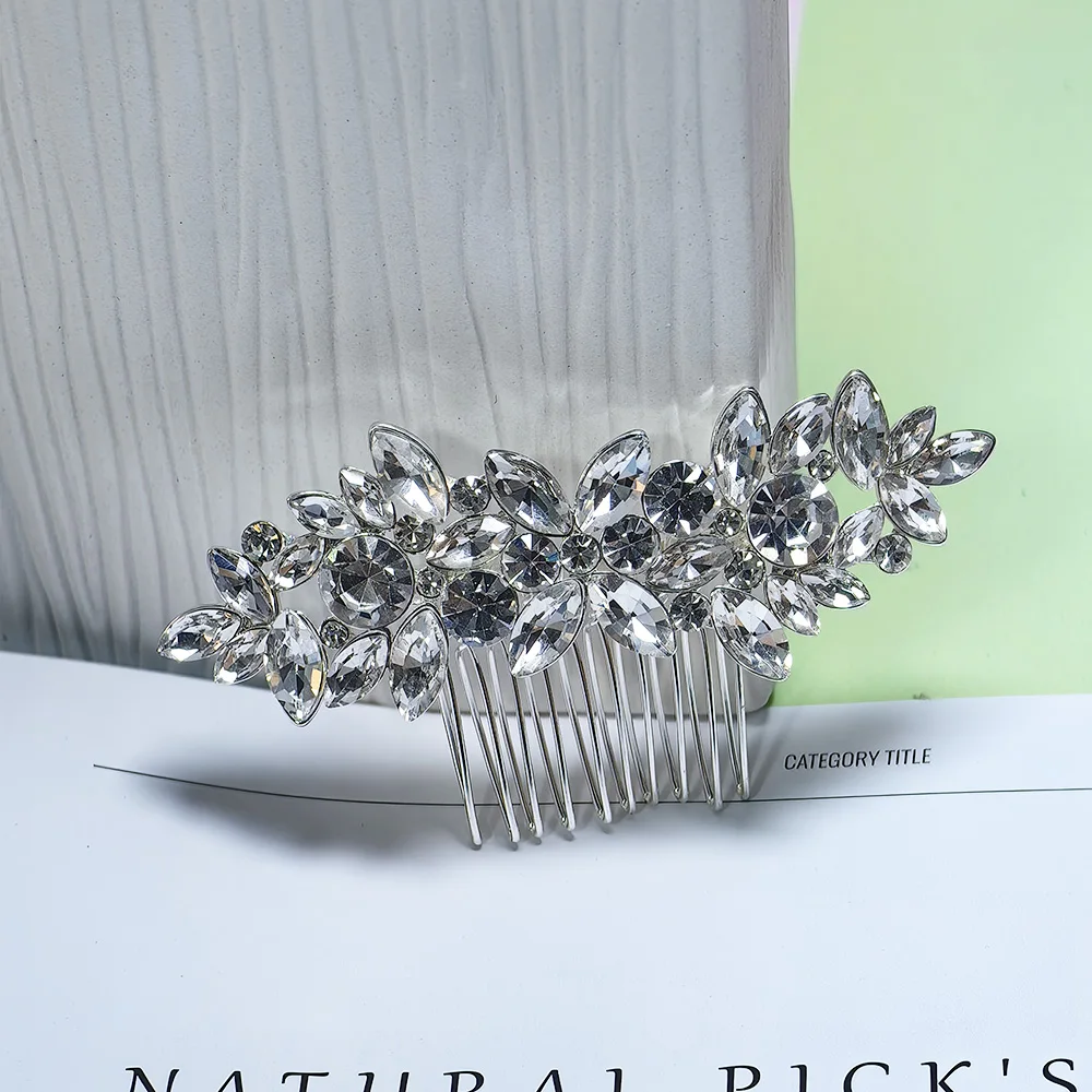 Dreamy Crystal Hair Comb para casamento, nupcial