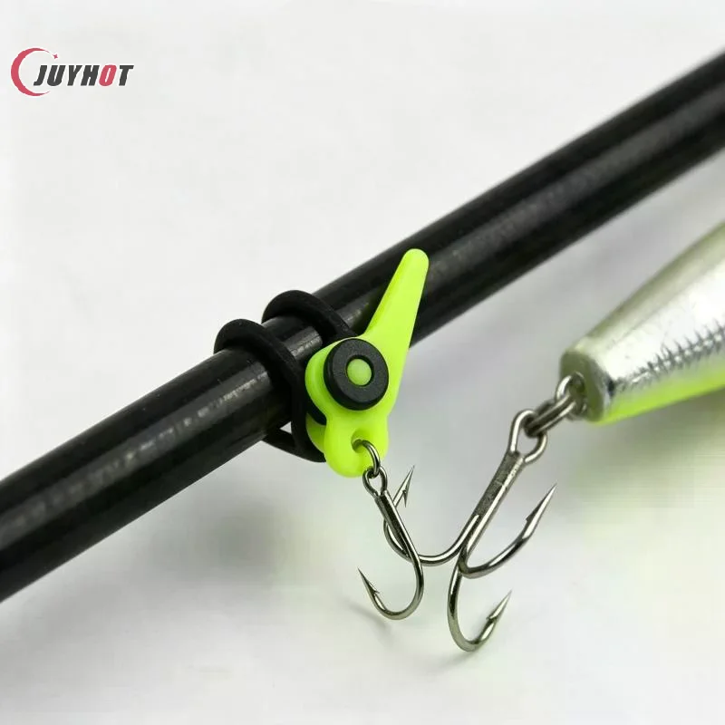 Fishing Rod Hook Keeper 5/10 Sets Heavy Duty ABS Ring Secure Lures Jigs Bait Fixer for Ice Fishing Fly Fishing Outdoor Supplies