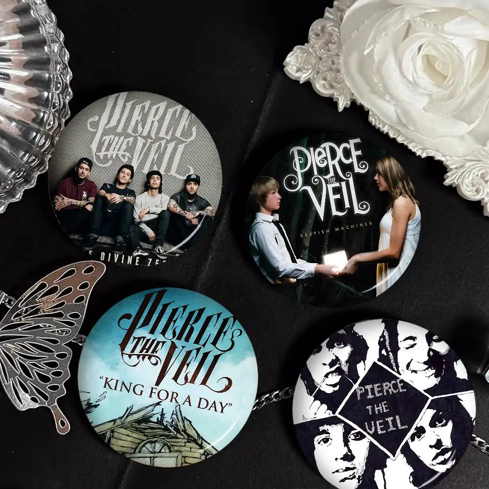 Pierce The Veil Music Band Collide Soft Button Pin Bright Printed Icon Gift For Friends Badge Collar Brooch Lapel Pin Metal