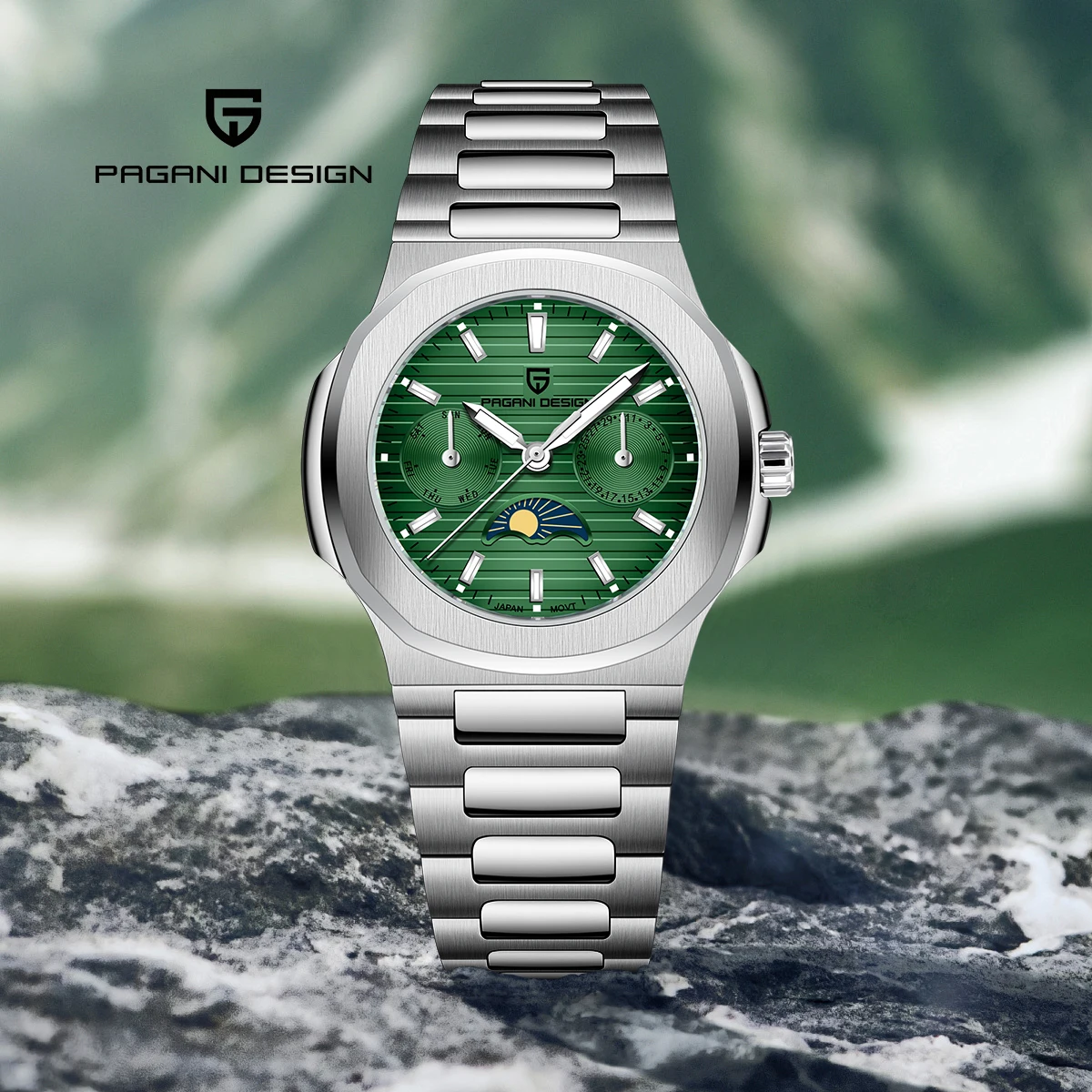 PAGANI DESIGN 2026 New Women's Watches Luxury Quartz Watch For Women Multifunctional Chronograph Moon Phase Fashion Ladies Watch