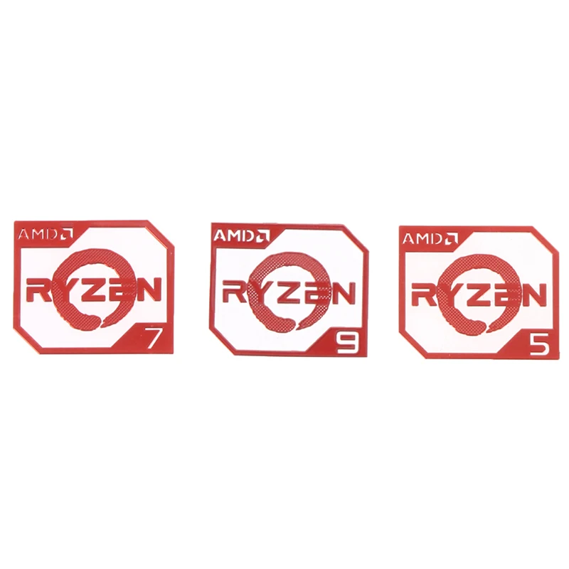 Pegatina de Metal Ruilong AMD Ryzen R9 R7 R5 R3 Vega, logotipo de escritorio para cuaderno, 1 unidad