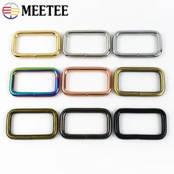 5/10Pcs 13-50mm Rectangle Metal Buckles O D Ring Webbing Belt Leather Rings Clasp Handbag Strap Clip Adjuster Hook Accessories