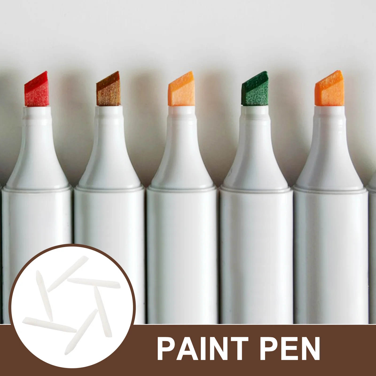 20 Pcs White Paint Pen Fine Tip Calligraphy Nibs Whiteboard Tips Marker Replacement