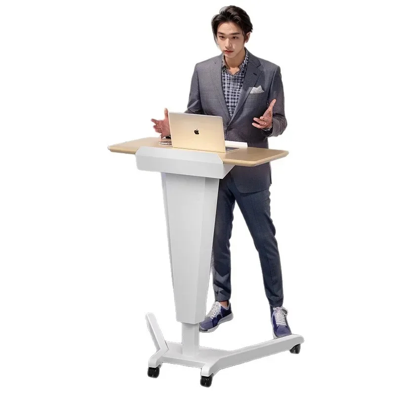 Reception, lectern, speech, training room Small podium, modern simplicity and movable lifting