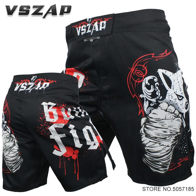 

Shorts for BJJ MMA Boxing Black Cage Fighter Shorts Gym Combat Sports Grappling Wrestling Kickboxing Training Athletic Trunks