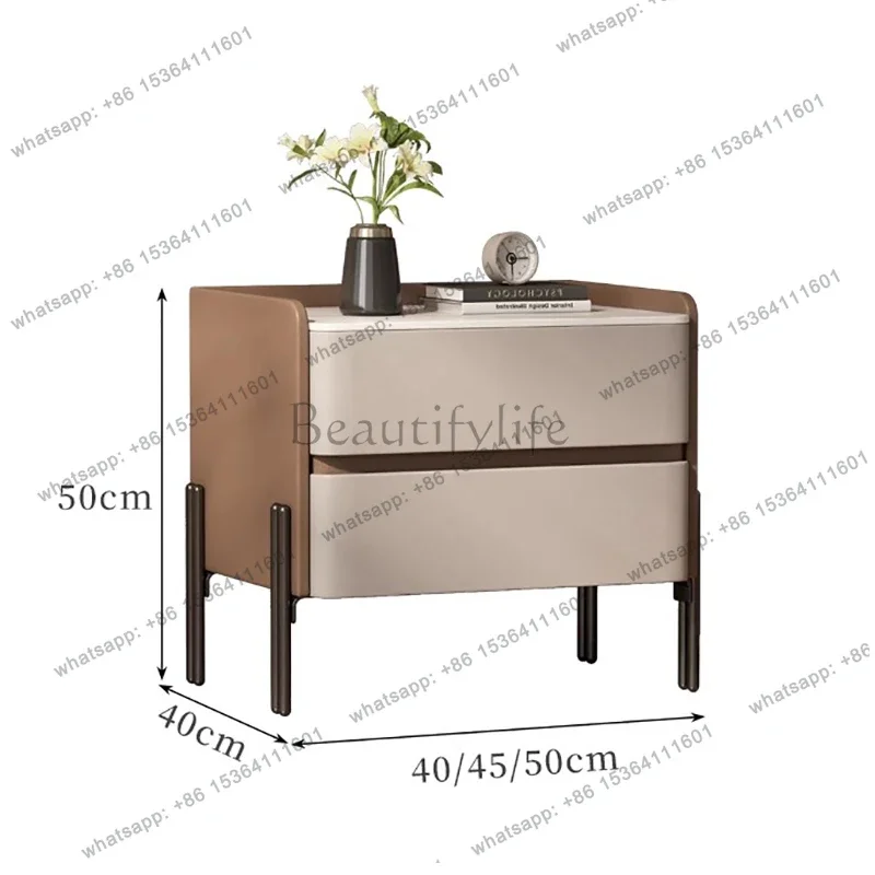 yj57 Luxury Aesthetic Nightstand Kawaii Modern Nordic Drawer Bedside Table Luxury Trendy Comodas