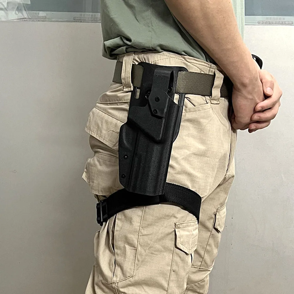 Tactics Quick-Release Gaiter Holster Universal 92A/B 92G Camouflage Holster Drop-Down Thumb Lock K-Plate Quick-Draw Holster