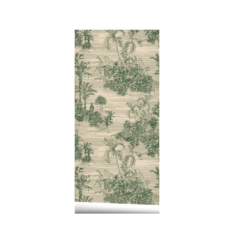 Tropical Jungle Tiger Wallpaper Peel and Stick Animal Green Plam Leaf Self Adhesive Wall Paper for Kids Room Bedroom Nursery