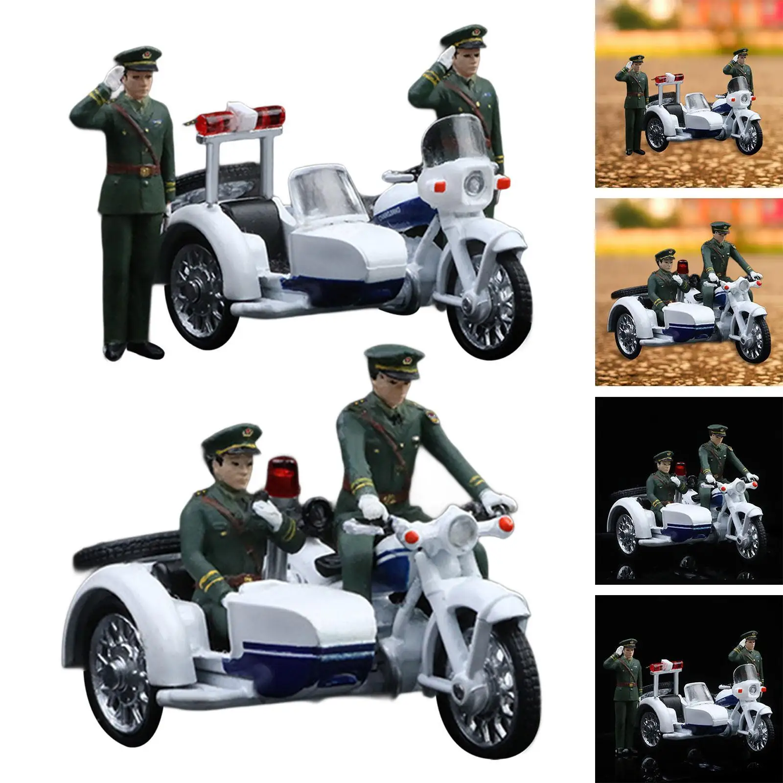 1/64 Scale Motorcycle Figure Tiny People Model Figurine Decor Sand Table Layout