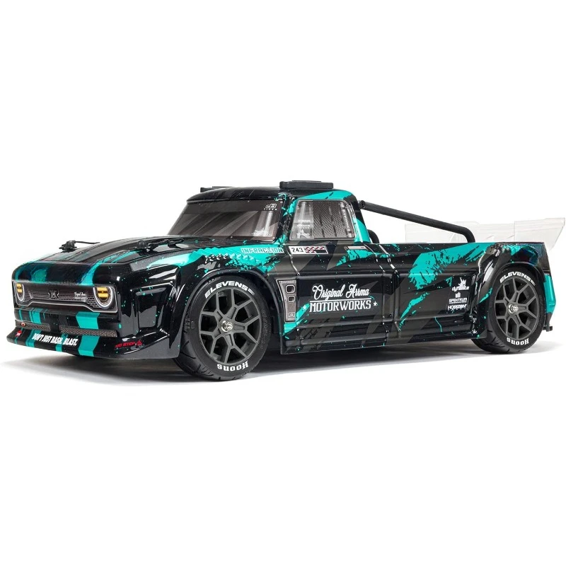 RC Truck 1/8 Infraction 4X4 3S BLX 4WD All-Road Street Bash Resto-Mod Truck RTR (without battery and charger), Teal, ARA4315V3T2